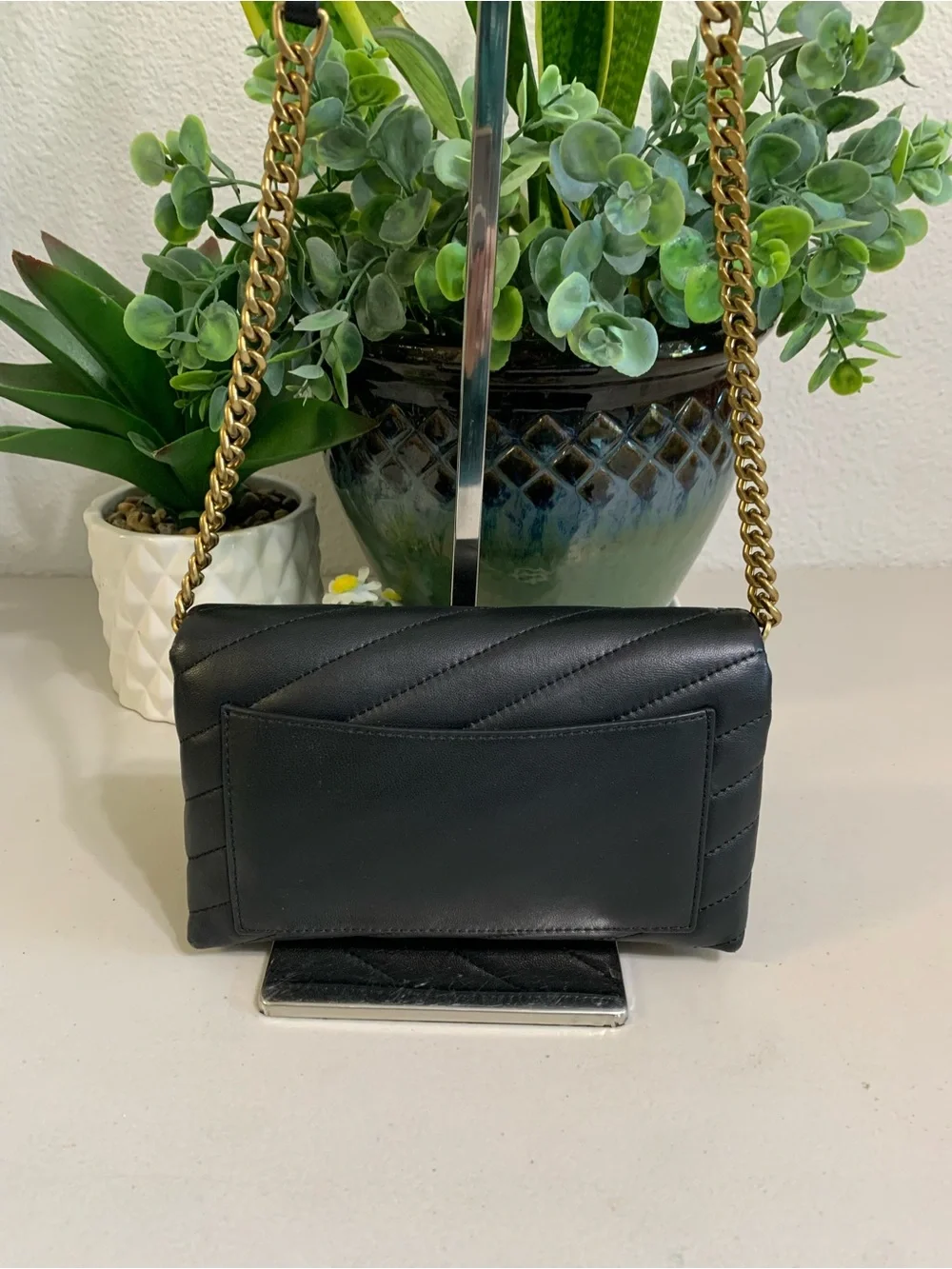 Tory Burch compact quilted